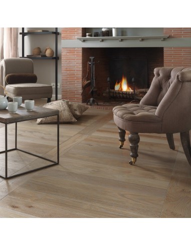 Parquet Bâton rompu 139 - 14mm Chêne zenitude huilé flanelle