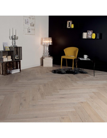 Parquet Bâton rompu 139 - 14mm Chêne zenitude huilé tufeau