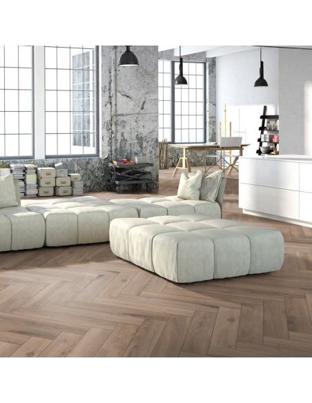 Sol stratifié Bâton rompu 8mm AC4/32 Chêne Metz