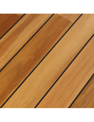 Parquet massif Huilé Acacia joint pont de bateau Navy noir 90