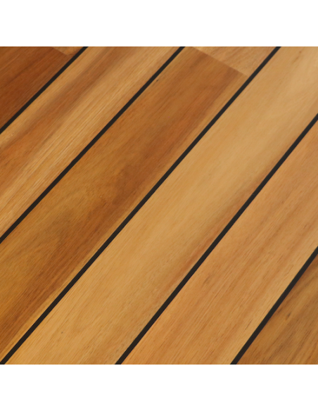 Parquet massif Huilé Acacia joint pont de bateau Navy noir 90