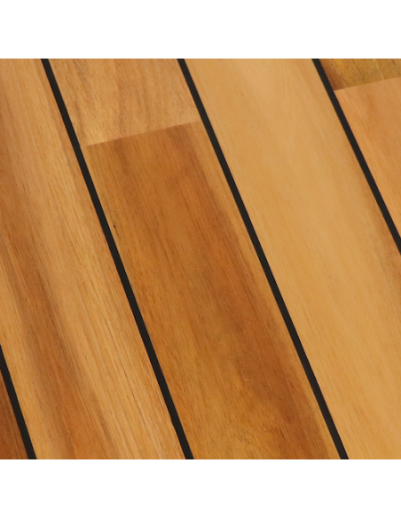 Parquet massif Huilé Acacia joint pont de bateau Navy noir 90