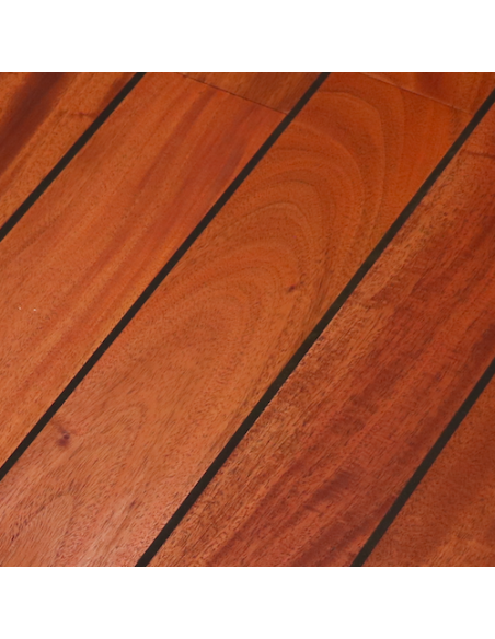Parquet massif Huilé Acajou joint pont de bateau Navy noir 90