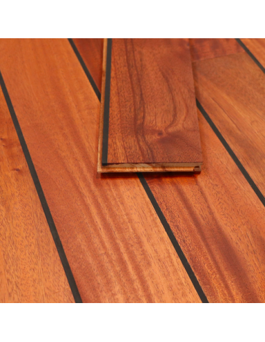 Parquet massif Huilé Acajou joint...