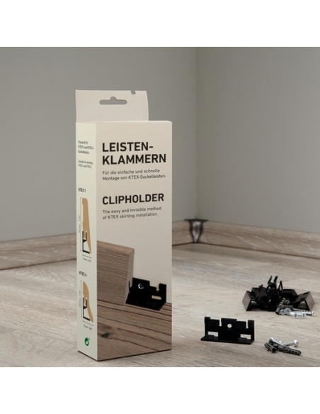 Lot de 30 clips de fixation pour plinthes Kronotex