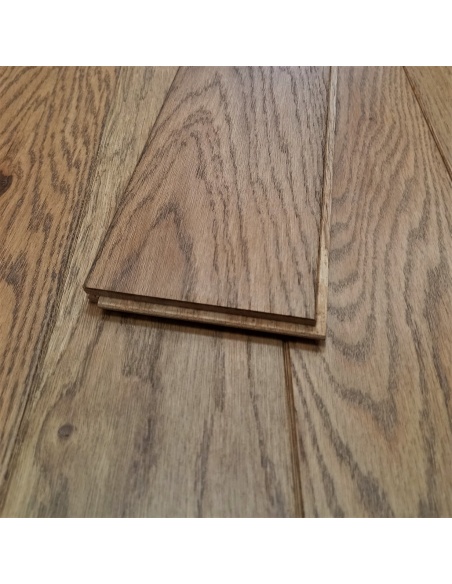 Parquet massif Chêne 14 x 110 Ambré verni mat