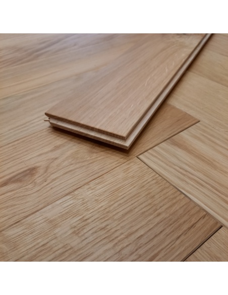 Parquet massif Bâtons Rompus Chêne Rustique Huilé Extra mat 450