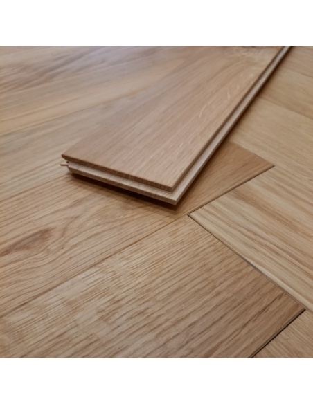 Échantillon Parquet massif Bâtons Rompus Chêne Rustique Huilé Extra mat 450