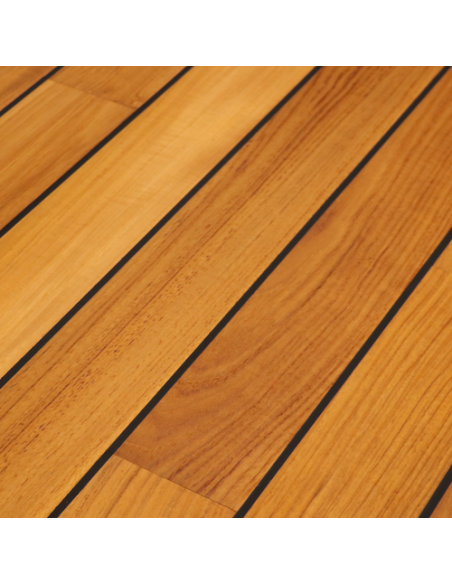Parquet massif Teck joint pont de bateau Navy noir 90