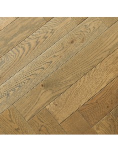 Parquet Bâton rompu 90 - 12mm Chêne authentique verni habano